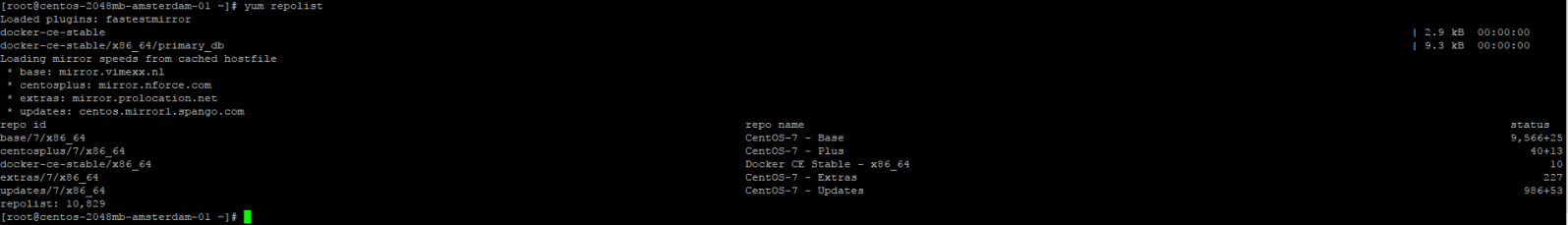 how works yum repository 7.4 CentOS your VPS Setting on instance up Docker a